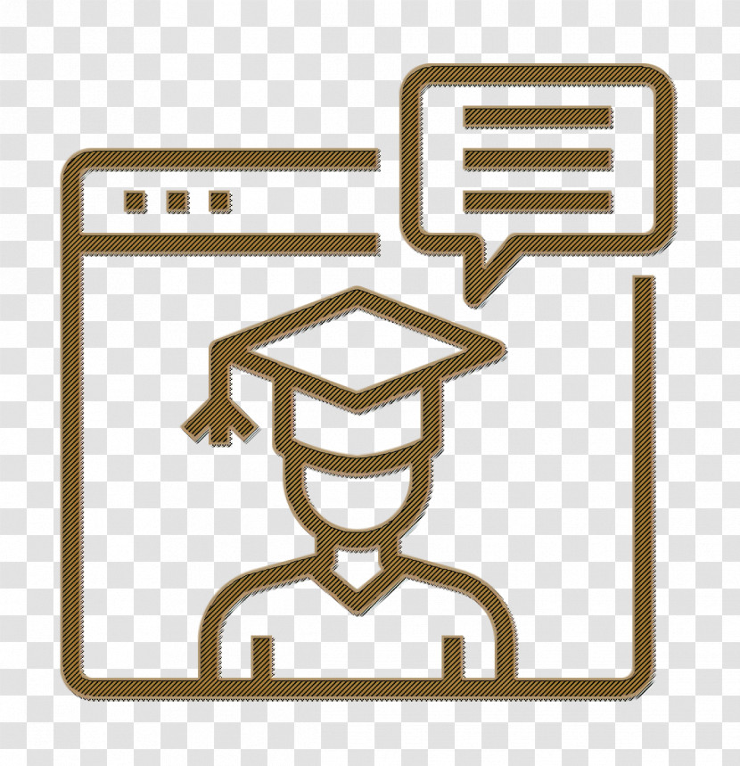 Online Class Icon Education Icon Video Icon Transparent PNG