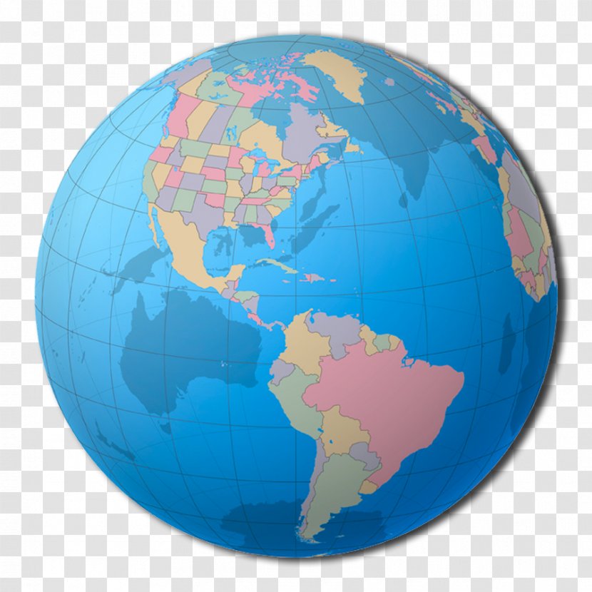 South America United States Globe World Map - North - Global Transparent PNG