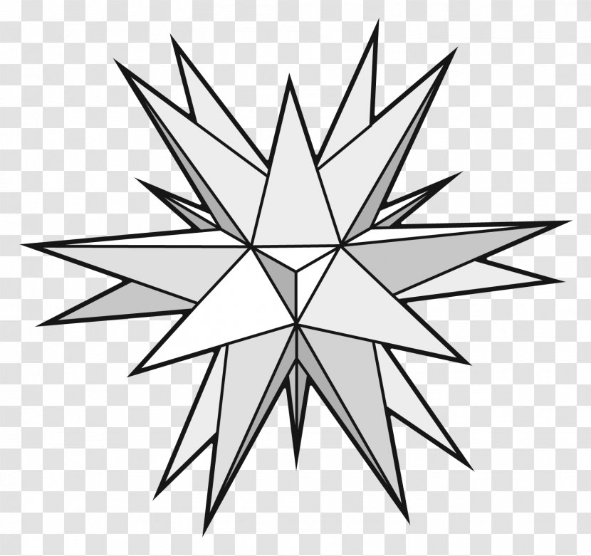 Moravian Star Five-pointed Drawing Heptagram - Line Art - Pointed Transparent PNG