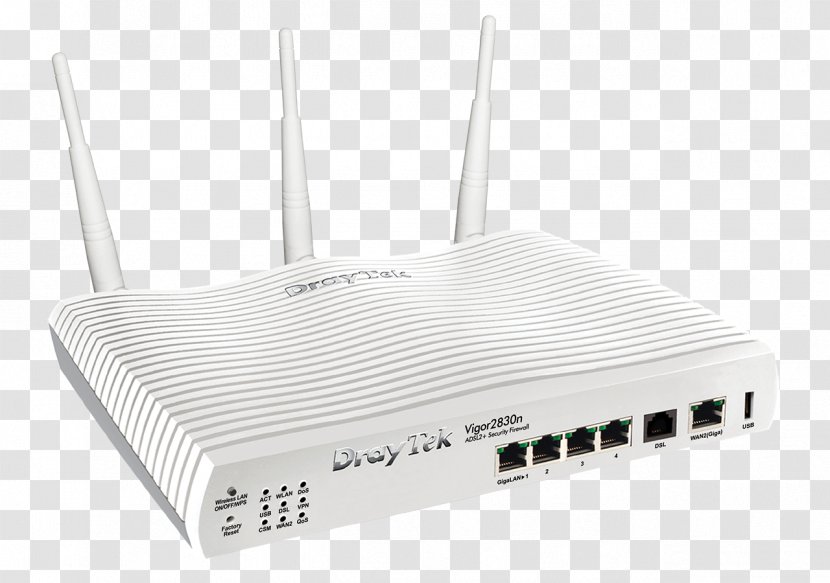 Wireless Router DrayTek VDSL DSL Modem - Asymmetric Digital Subscriber Line - Penpower Technology Ltd Transparent PNG