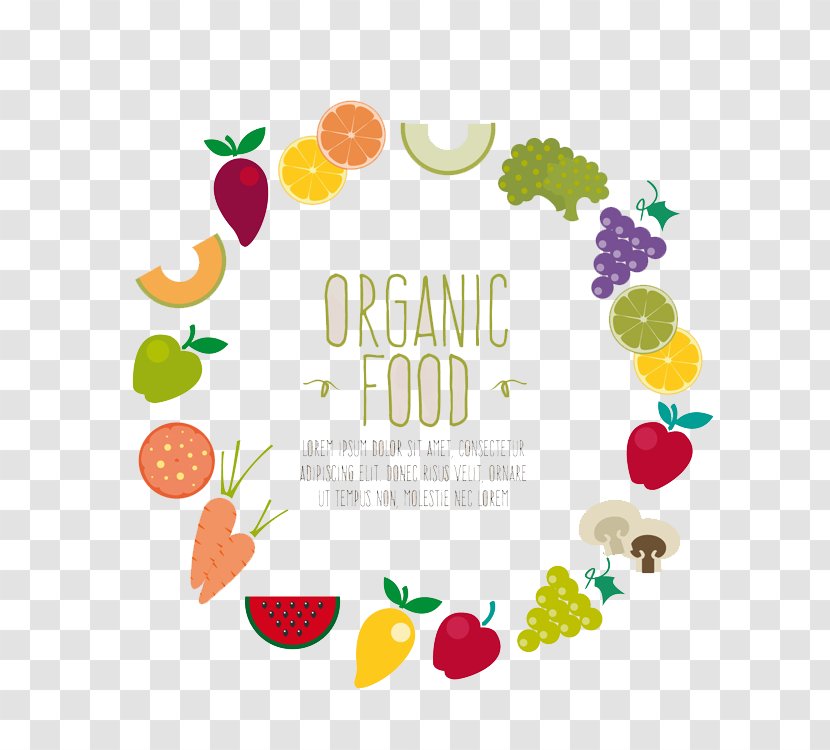 Organic Food Health Vegetable - Text - Round Decorative Summary Transparent PNG