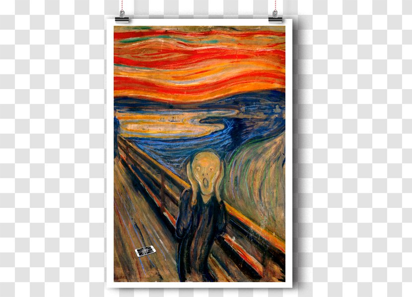 Edvard Munch: Graphik The Scream Painting Artist Expressionism - Canvas Print Transparent PNG