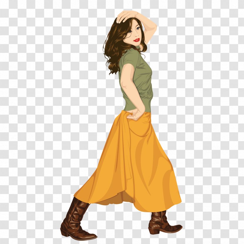 Skirt Woman Illustration - Heart - Women Wear Skirts Transparent PNG