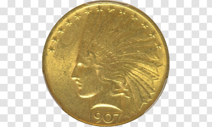 Gold Coin Indian Head Pieces Cent - Money Transparent PNG