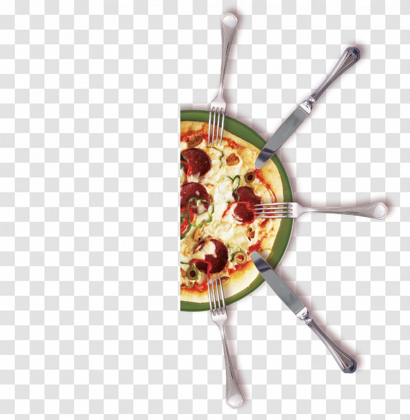 Pizza Tableware Food Dish - Fork Transparent PNG