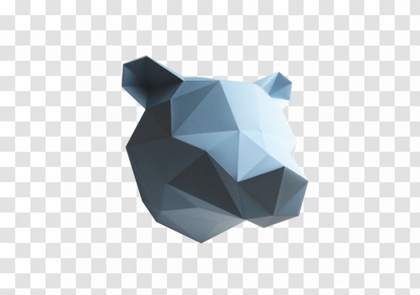 Paper Polar Bear Origami Trophy - Animal Transparent PNG