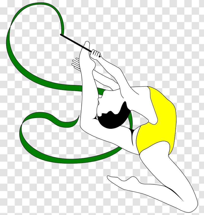 Rhythmic Gymnastics Ribbon Clip Art - Split - Backflip Cliparts Transparent PNG