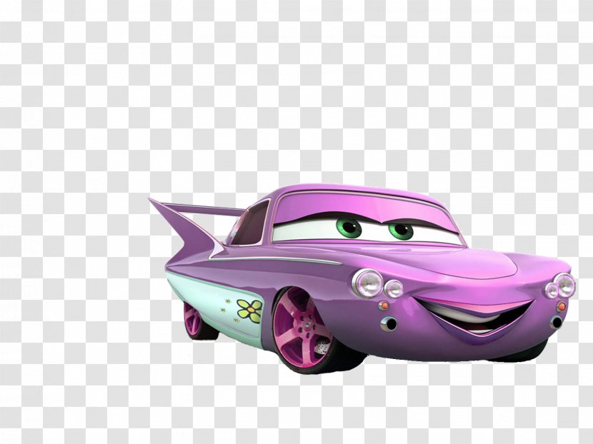 Flo Lightning McQueen Mater Cars Pixar - Pink - 3 Transparent PNG