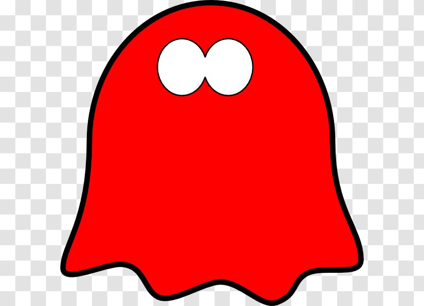 Pac-Man Casper Ghost Clip Art - Red - Large Cliparts Transparent PNG