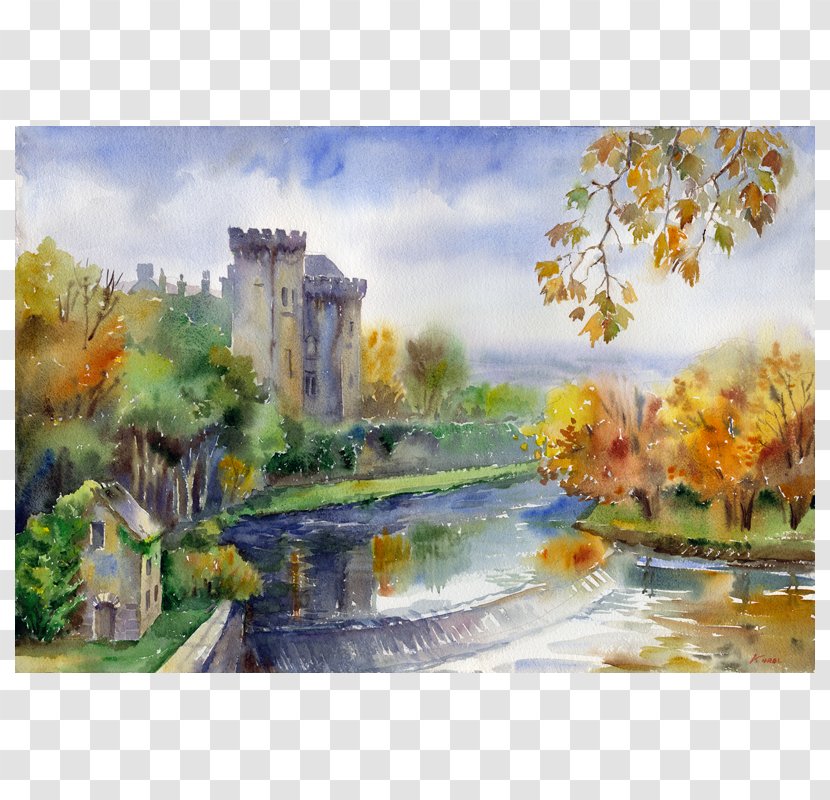 Watercolor Painting Rock Of Cashel Galway Ireland In Watercolour Transparent PNG