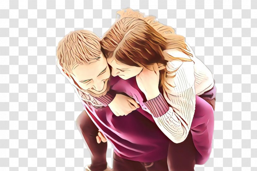 Romance Love Hug Interaction Shoulder - Kiss Smile Transparent PNG