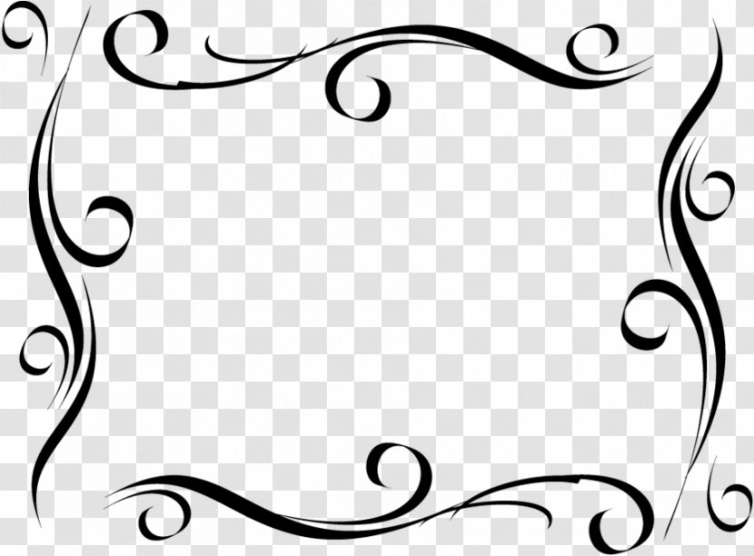 Borders And Frames Desktop Wallpaper Clip Art - Calligraphy - Black Transparent PNG