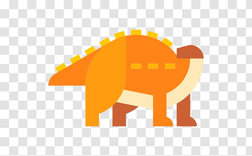 Scelidosaurus - Orange - Dinosaur Vector Transparent PNG