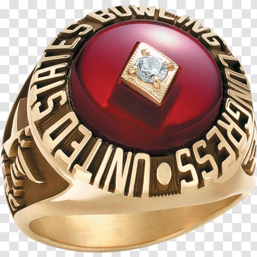 Ring Perfect Game United States Bowling Congress - Amethyst Transparent PNG