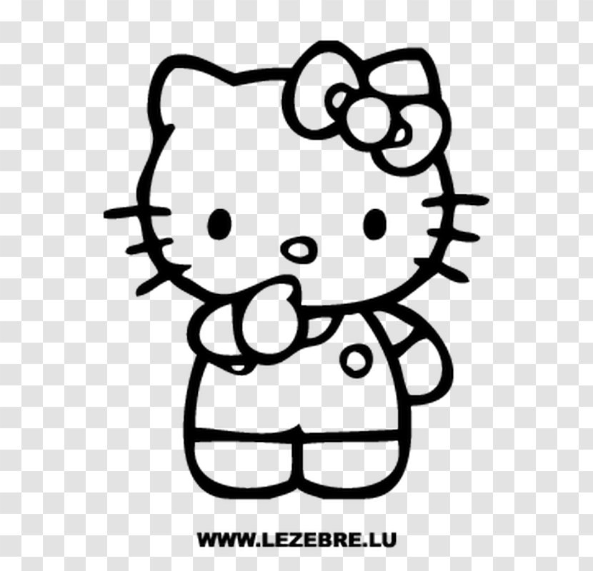 Hello Kitty Coloring Book Colouring Pages Image Sticker - Frame - Vector Free Download Transparent PNG