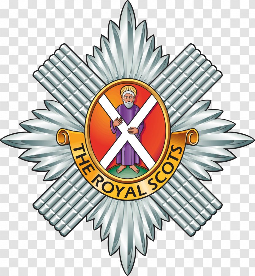 Royal Scots Regiment Of Scotland Cap Badge - Highlanders - Military Transparent PNG