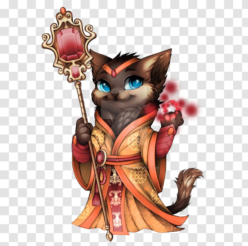 Cat Sorcerer Pusheen Tail Mythology - Art Transparent PNG