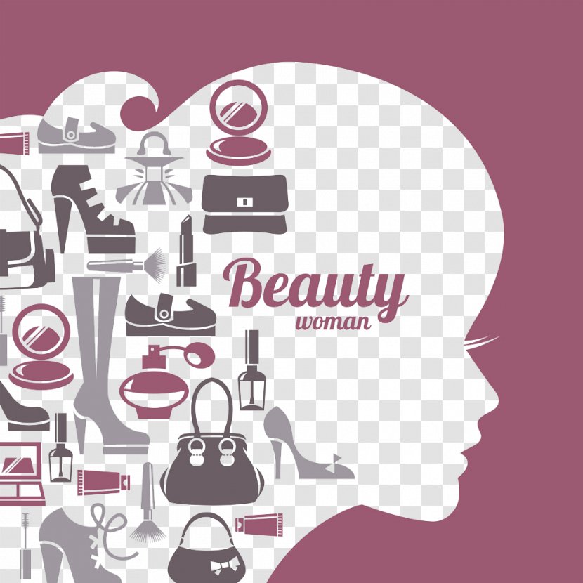 Woman Silhouette Photography Illustration - Cartoon - Women Cosmetics Transparent PNG