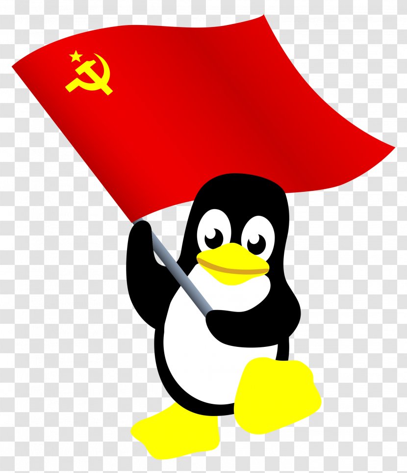 Red Flag Linux Tux Computer Software - Artwork - Bird Cartoon Transparent PNG