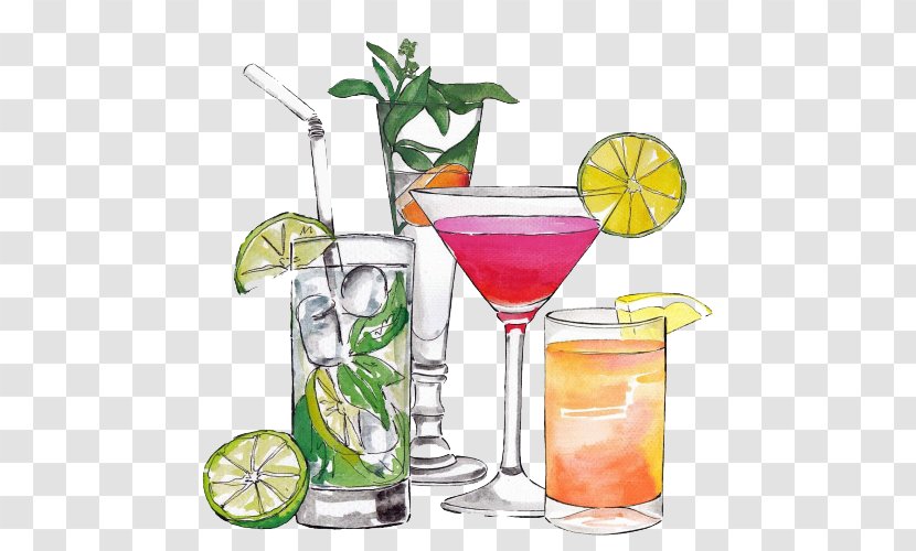 Cocktail Juice Margarita Drink - Cartoon Transparent PNG