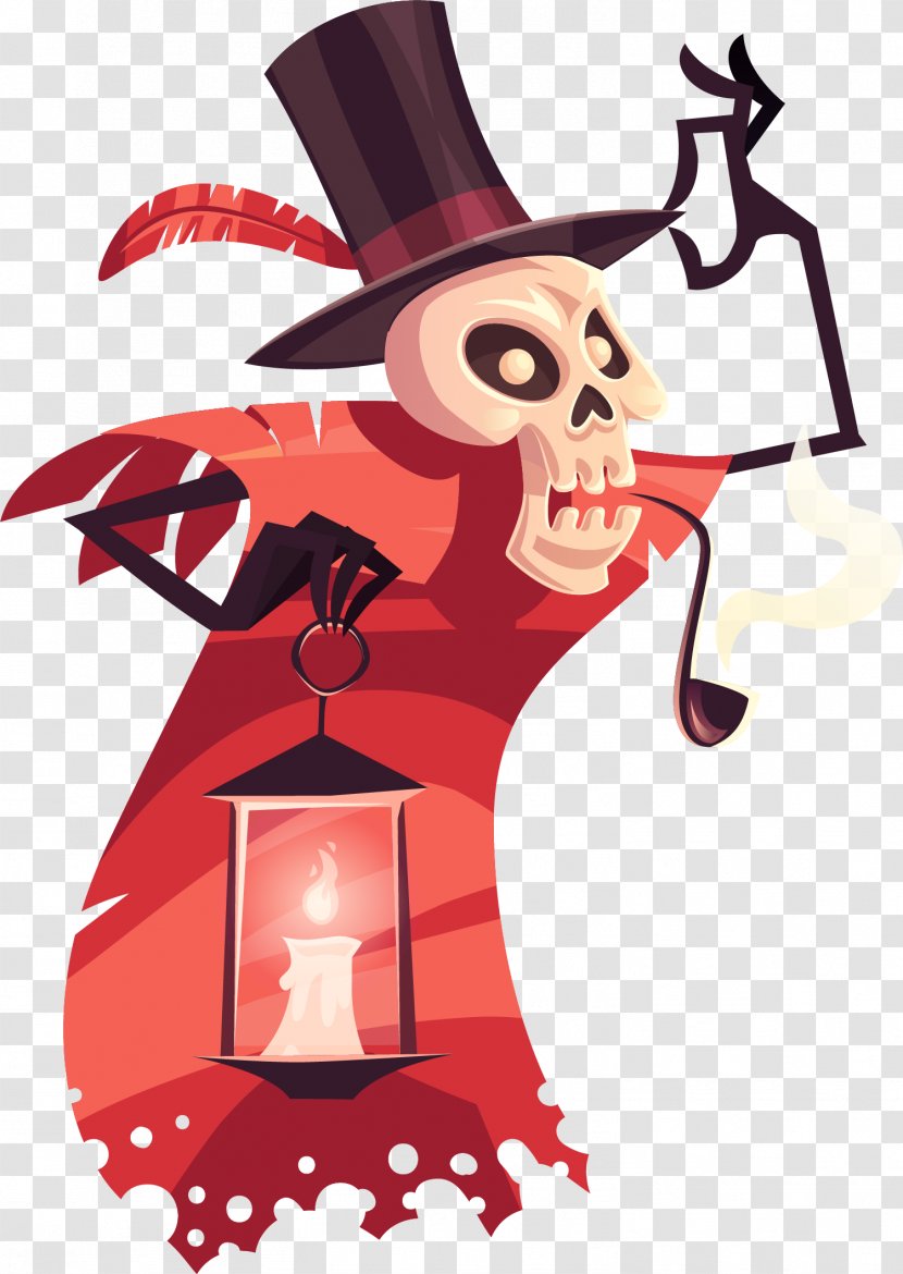 Halloween Drawing Euclidean Vector Illustration - Cartoon Skull Image Transparent PNG