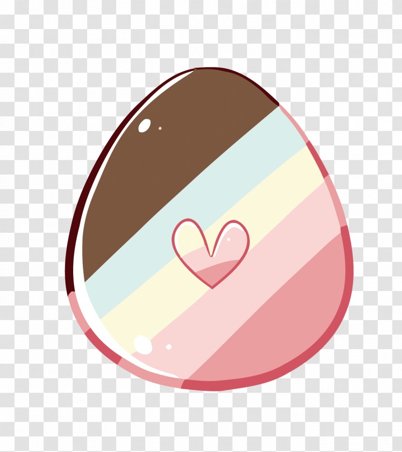 Clip Art - Heart - Vector Striped Eggs Transparent PNG