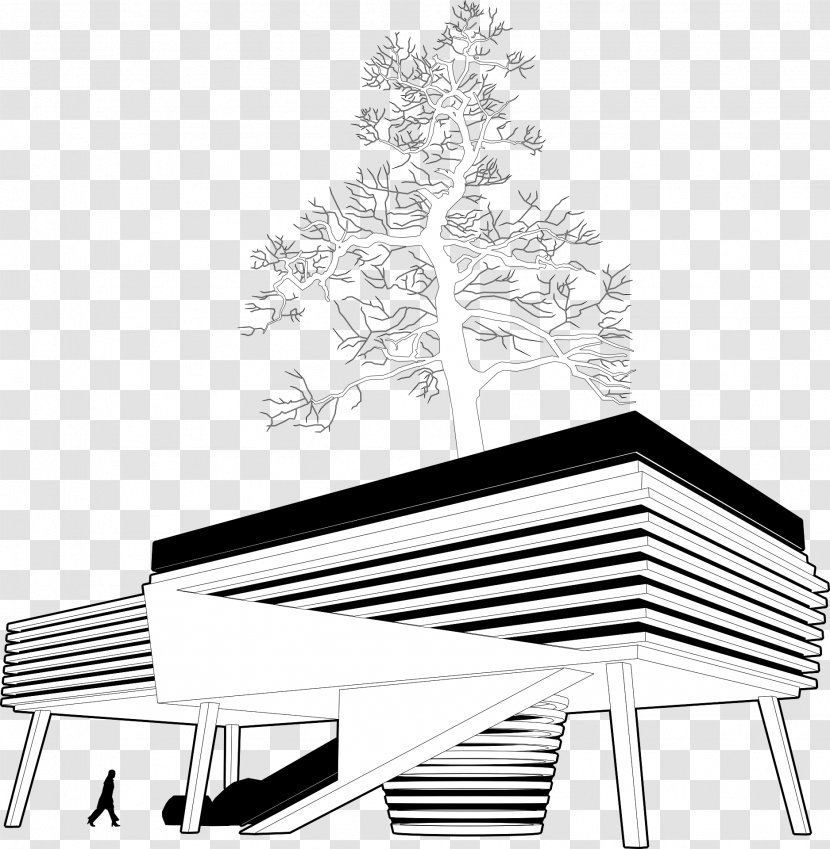 House Building Clip Art - Black And White - Buildings Transparent PNG