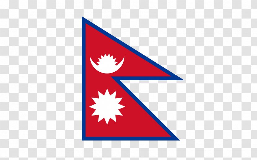 Flag Of Nepal National Flags The World - United States - Triangular Transparent PNG