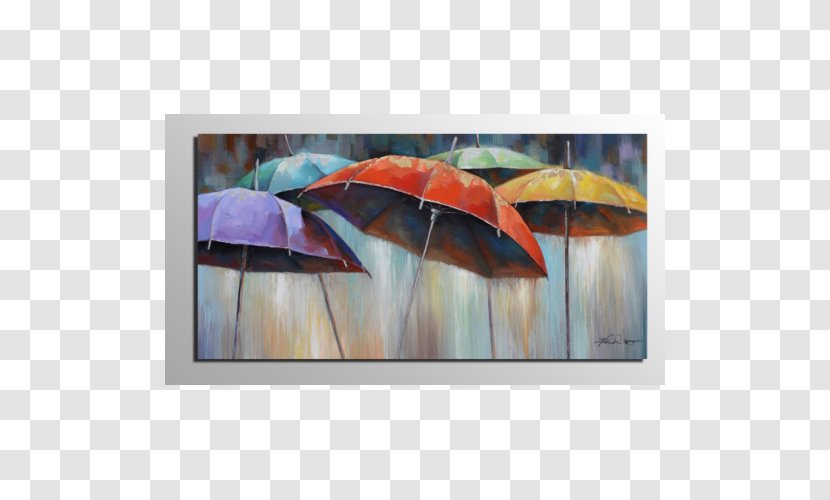 Umbrella Oil Painting Canvas Art - Paint - Hand Painted Cosmetics Transparent PNG