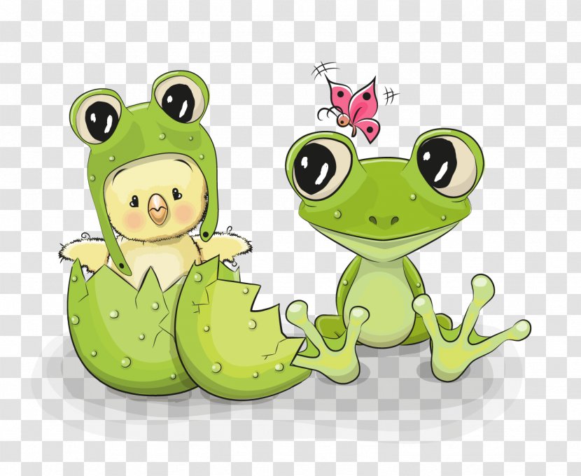 Frog Cartoon Cuteness Illustration - Infant - Vector Material Transparent PNG