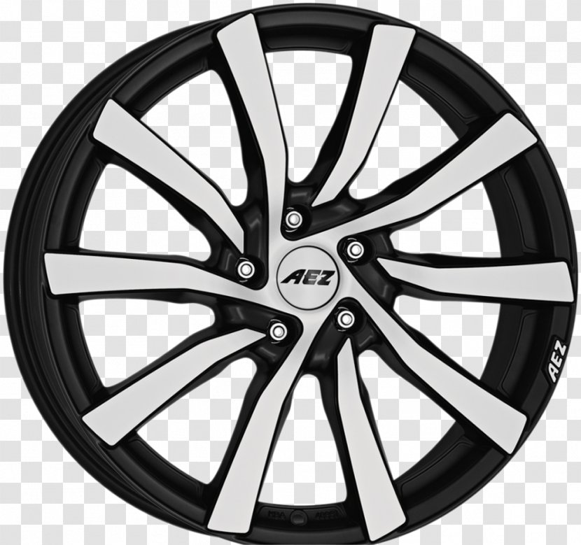 Car Rim Alloy Wheel Custom - Black And White Transparent PNG