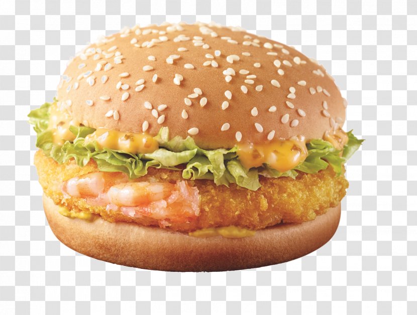 Cheeseburger Hamburger Salmon Burger McDonald's Big Mac Whopper - Food - Shrimp Transparent PNG