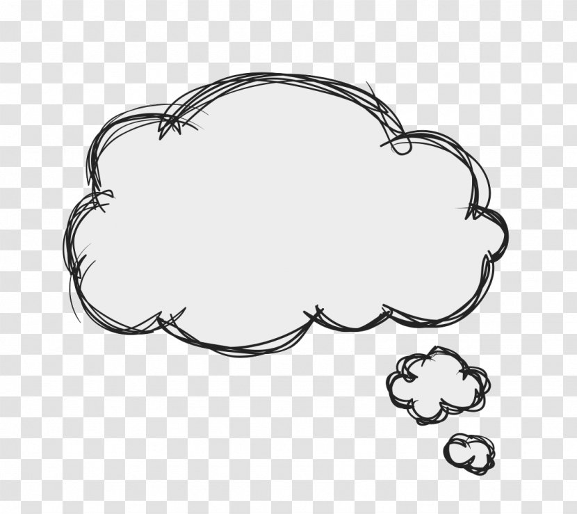 Cloud - Openoffice Draw - Black Clouds Message Transparent PNG