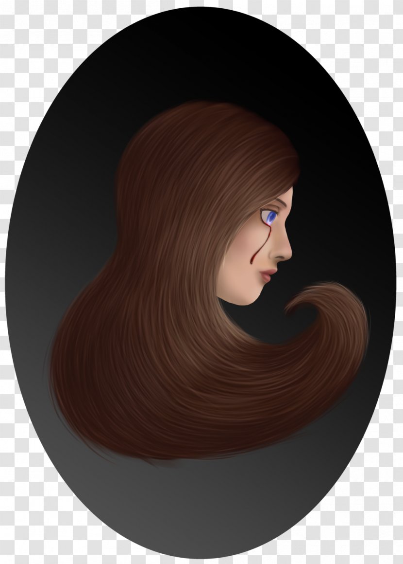 Brown Hair Coloring - Long - Bleeding Tears Painting Transparent PNG