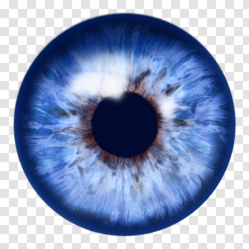 Eye Iris Photography - Heart - Blue 3B Transparent PNG