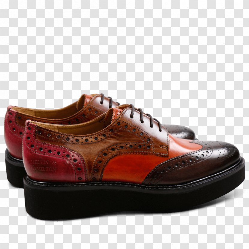 Brown Leather Derby Shoe Cross-training - Orange Transparent PNG