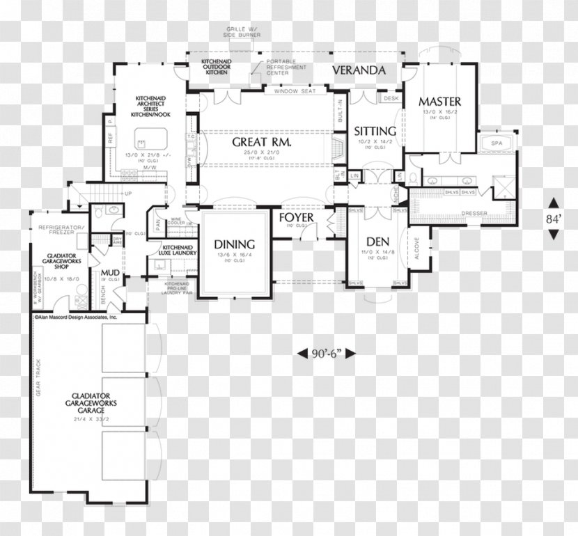 Floor Plan House Bedroom - Bed Transparent PNG