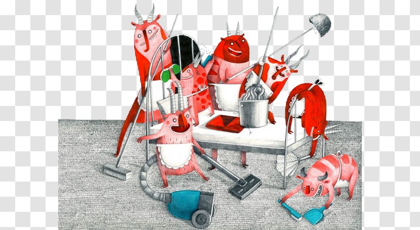 Illustrator Child Illustration - Broom - Juggle Transparent PNG