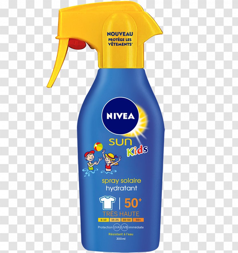 Sunscreen NIVEA Sun After Moisture Soothing Lotion Factor De Protección Solar - Cream - Child Transparent PNG