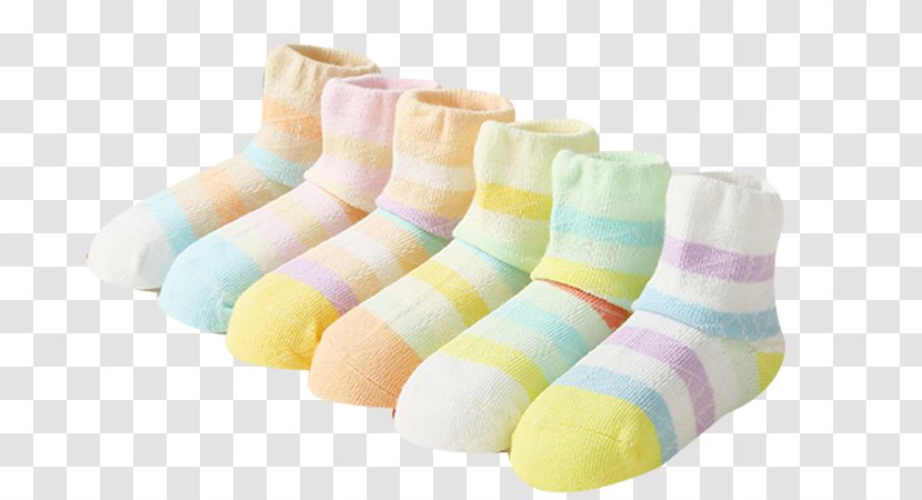 Sock Hosiery Shoe Clothing - Frame - Light Colored Striped Socks Transparent PNG
