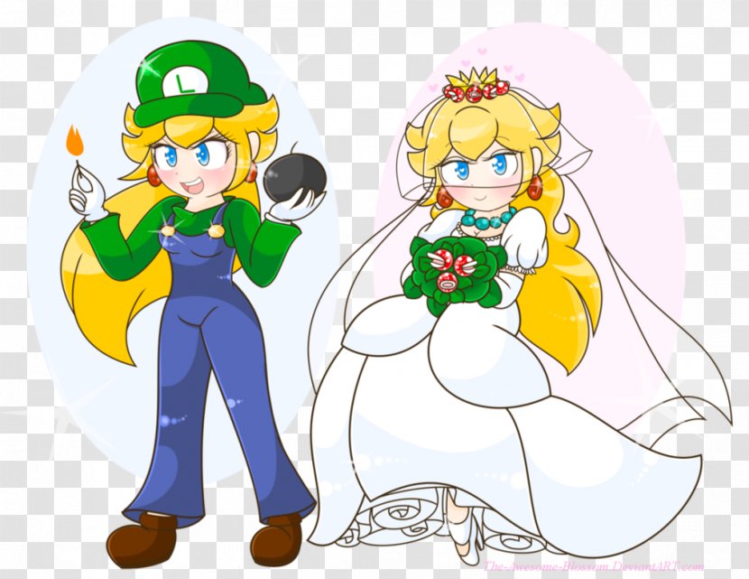 Super Mario Bros. & Luigi: Paper Jam Princess Peach - Silhouette - Blossom Transparent PNG