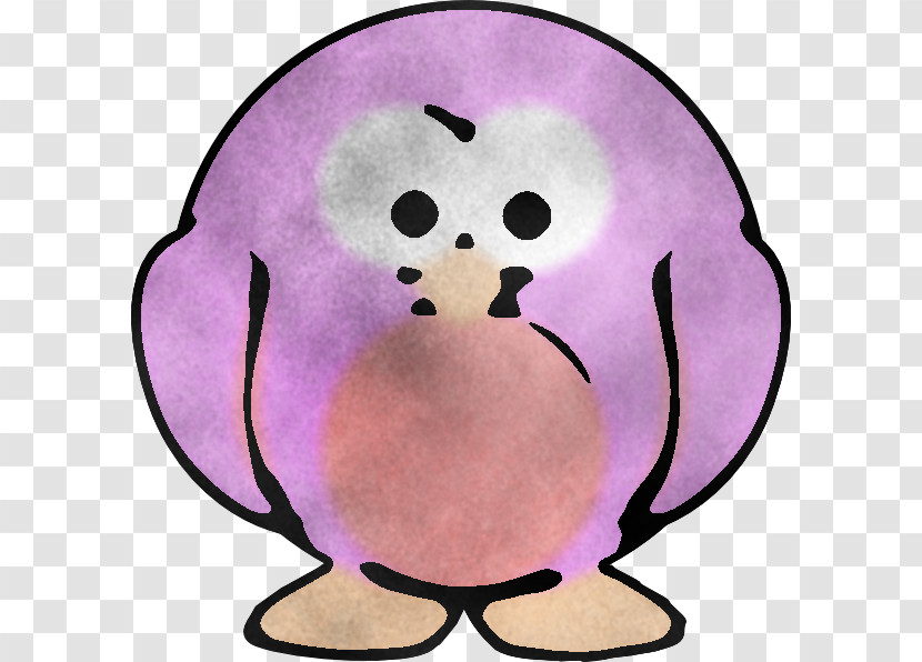 Cartoon Pink Purple Nose Bear Transparent PNG