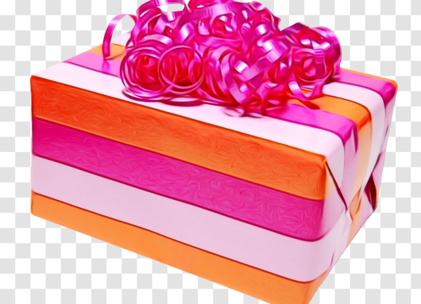 Birthday Gift Box - Magenta - Party Favor Transparent PNG