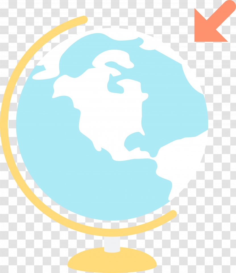 Clip Art - Country - Blue Cartoon Globe Transparent PNG