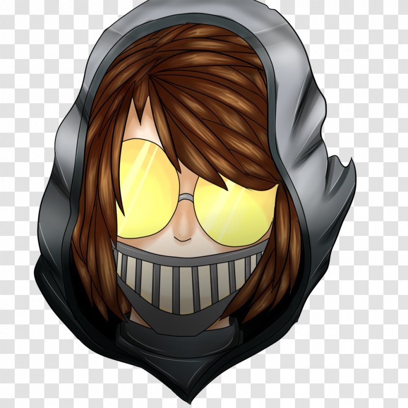 Creepypasta Nose Glasses Cartoon - Brown Hair Transparent PNG