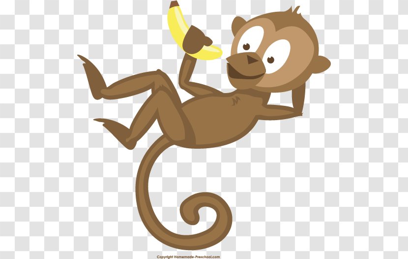 Primate Monkey Animal Tail Clip Art - Cute Transparent PNG