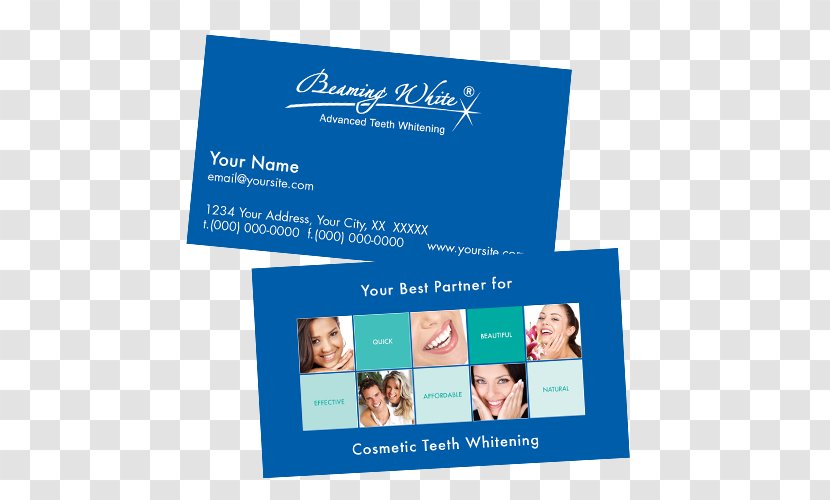 Tooth Whitening Dentistry Business Cards Human - Laser - Double Sided Card Design Transparent PNG