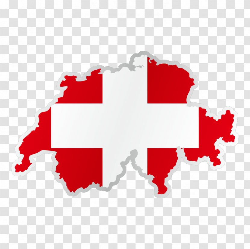 Flag Of Switzerland Map Austria - National - Vector Crosses Swiss Transparent PNG