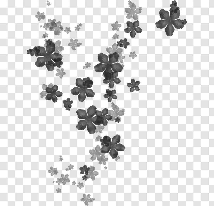 Drawing Black And White Clip Art - Flowers Transparent PNG