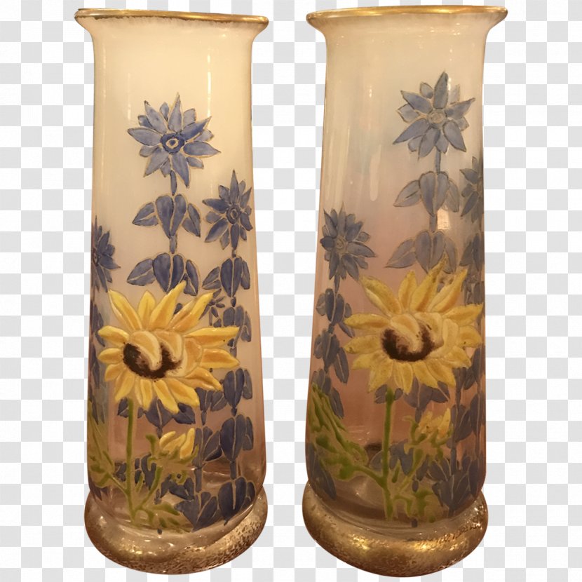 Vase Opaline Glass Art Vitreous Enamel - Decorative Arts - Antique Transparent PNG
